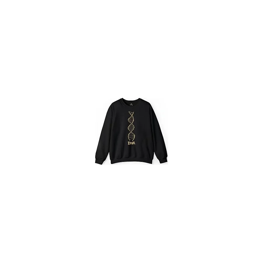 Dna Bisiklet Zinciri Genetik Hayat Ağacı Evrim Baskılı Sweatshirt