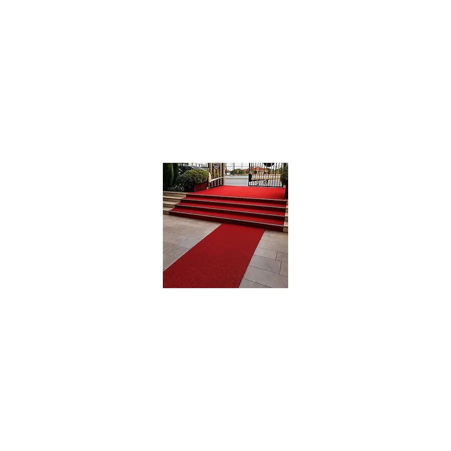 Dnd Kıvırcık Paspas Kaymaz Taban Halı Yolluk Kapı Önü Paspası - Kırmızı - 100 x 50 cm