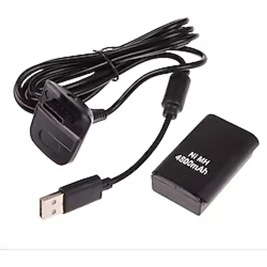 DNR Bilişim Xbox 360 Joystick Şarj Kiti USB + Batarya Kablosu Birlikte