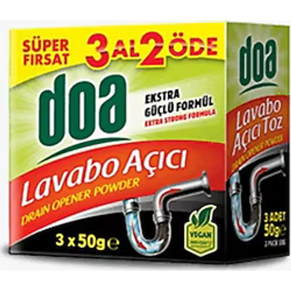 Doa Lavabo Açıcı Toz 3x50 gr