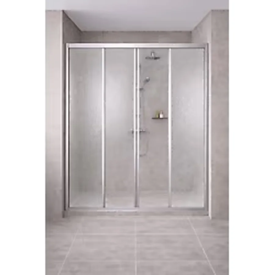 Docciabella Banyo Docciabella 2 Duvar Arası Pleksi Duşakabin Hafif & Dayanıklı Mika Panel Sürgülü Sistem 1 Sabit 1 Kayar (130 cm Altı) - 104cm