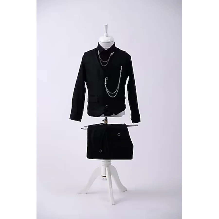 Doctor Junior Yelek Pantolon Erkek Çocuk Takım Elbise - Siyah - 8 Yaş