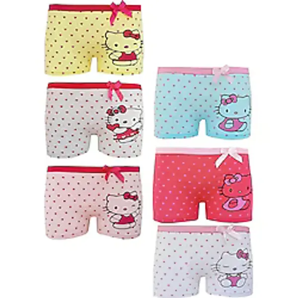 Dode Flora Neyl Kız Çocuk Karışık Kedicik Desenli Likralı Pamuklu 6 Lı Paçalı Boxer