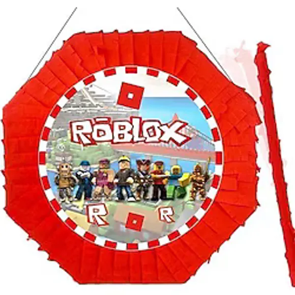 DODOMAR Pinyata Roblox Temalı 42cm + Sopası Pinyata Patlatma Oyunu Doğum Günü Eğlencesi
