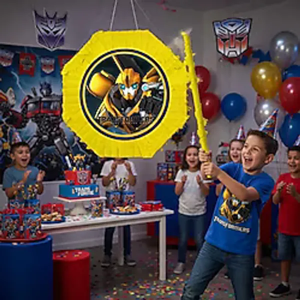 DODOMAR Transformers Pinyata 42 cm Sopalı Doğum Günü Parti Oyunu Şeker Doldurulabilir