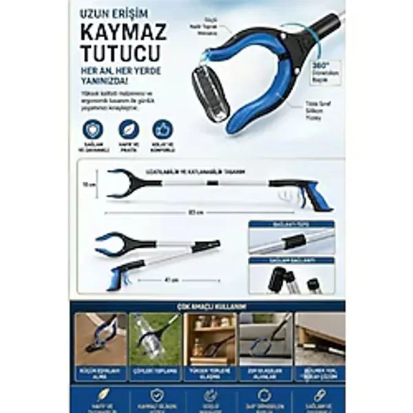 DOFİX Katlanır Yengeç Kıskaçlı Çöp Toplama Aparatı