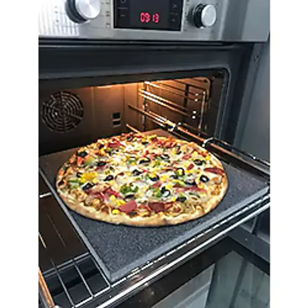 Doğal Bazalt Fırın Pişirme & Pizza Taşı - Kare (30x30cm),fırın taşı, pizza taşı, mangal taşı, doğal taş