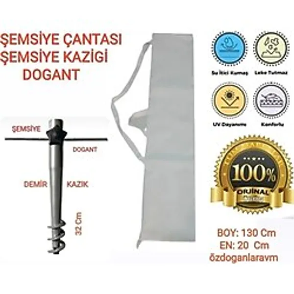 Dogant Plaj Bahçe Balkon Şemsiye Çantası Ve Şemsiye Yer Kazıgı