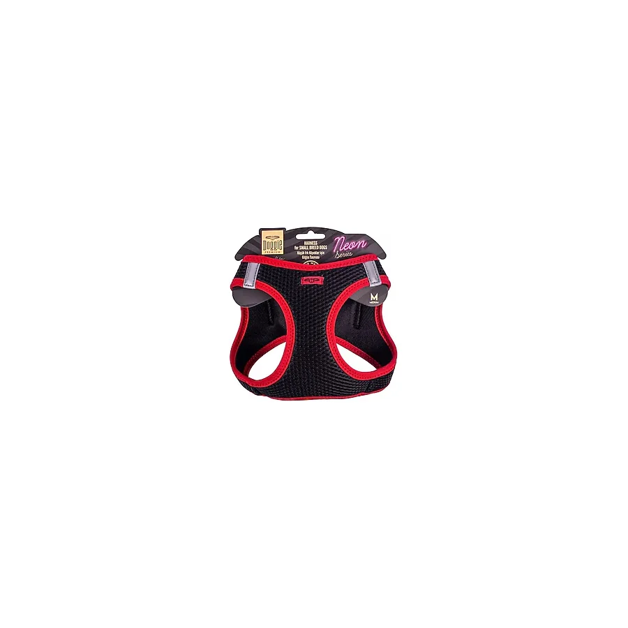 Doggie Havalı Dokuma Neon Serisi M 38-44 cm Küçük Irk Köpek Göğüs Tasması