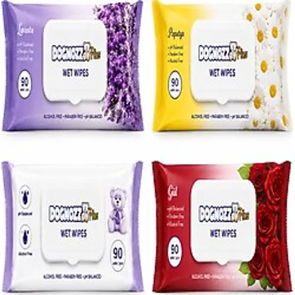 Dogmozz Plus Kedi&Köpek Islak Temizleme Mendili 90'Lı Paket 4 Adet