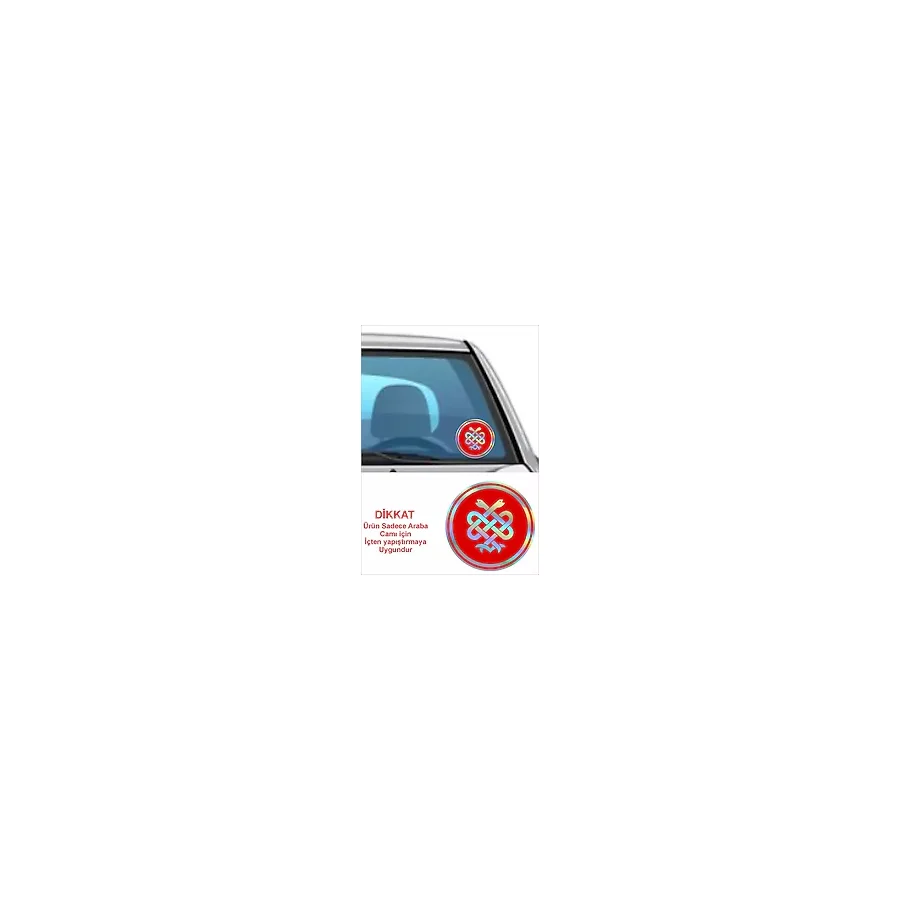 Doktor Logosu Sticker, Hologramlı Jan Janlı Araba Camı İçten Yapıştırmalı, 01538 8x8 Cm