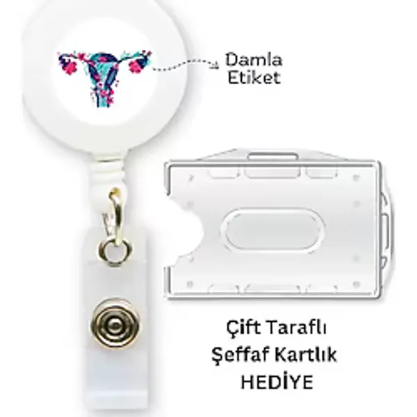 Doktorbonem Uterus Yoyo Yaka Kartlığı Yatay Dikey Kart Koruyucu