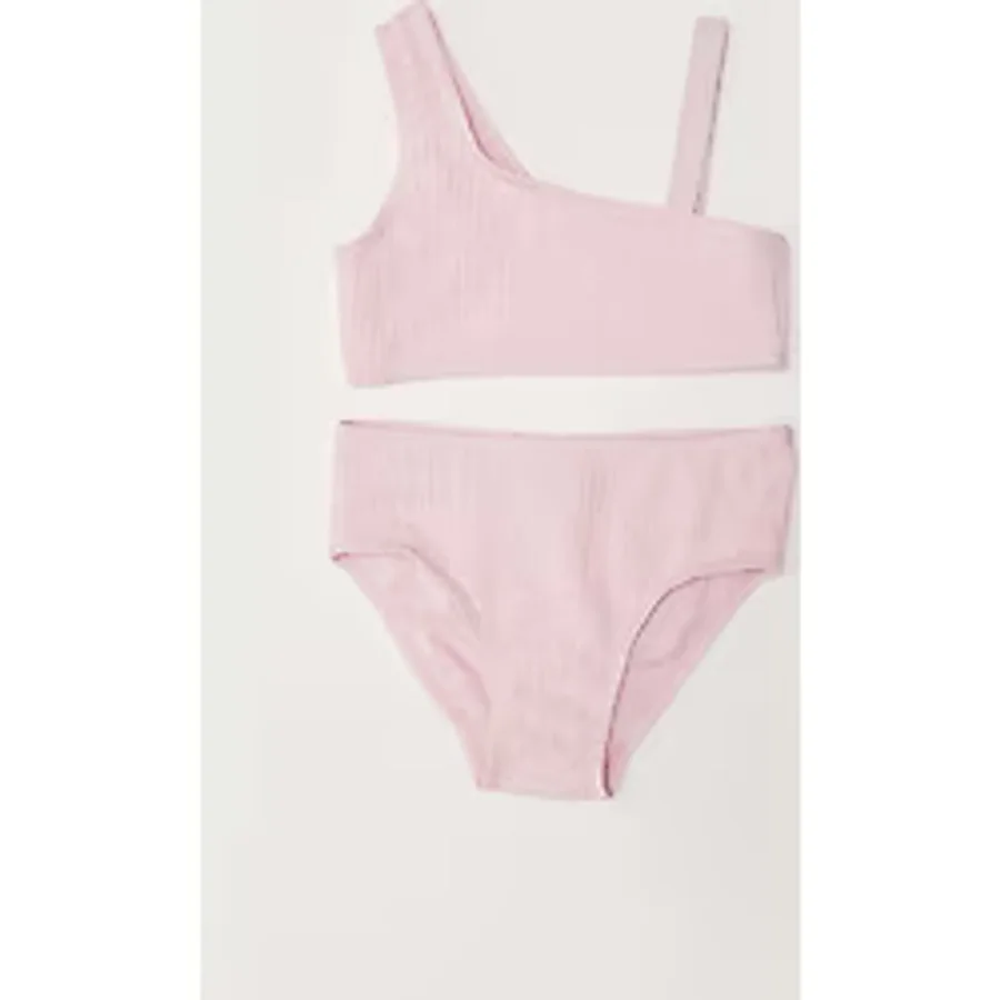 Dokulu kumaş kız çocuk bikini takım
