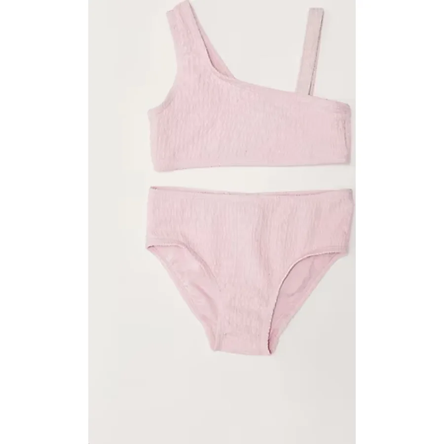Dokulu kumaş kız çocuk bikini takım