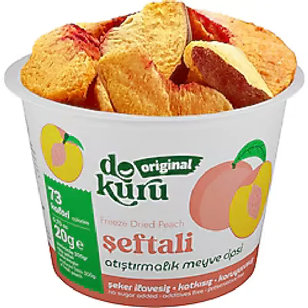 Dokuru Kuru Şeftali Meyve Cipsi
