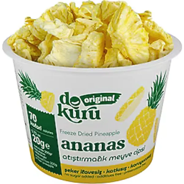 Dokuru Original Ananas Kuru Meyve Cipsi 20 G