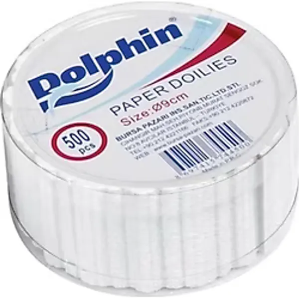 Dolphin Dantel Görünümlü Kağıt Bardak Altlığı - Çay Bardağı Kağıt Beyaz