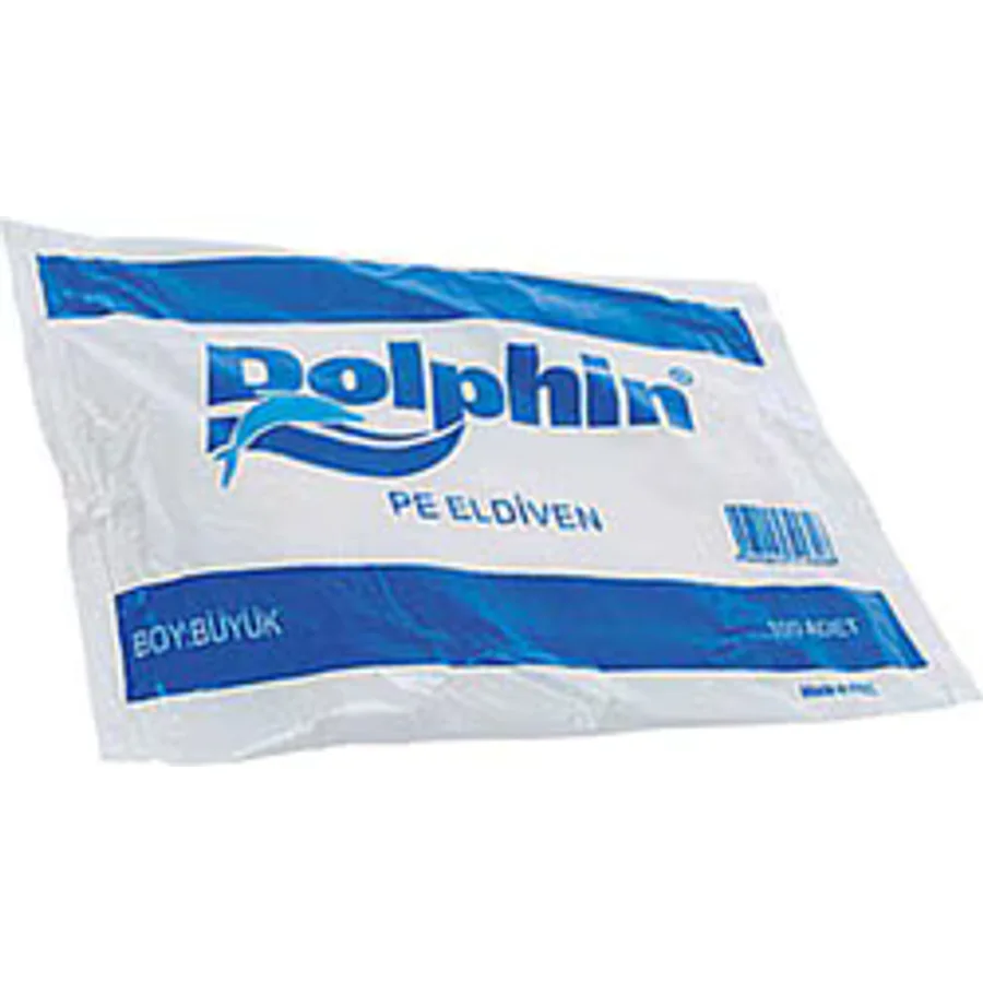 Dolphin PE Şeffaf 100'lü 10 Paket Eldiven