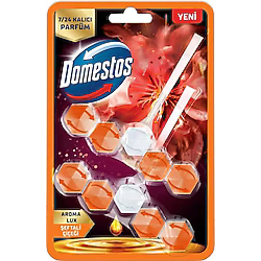 Domestos Aroma Lux Şeftali Çiçeği Tuvalet Bloğu 100 gr