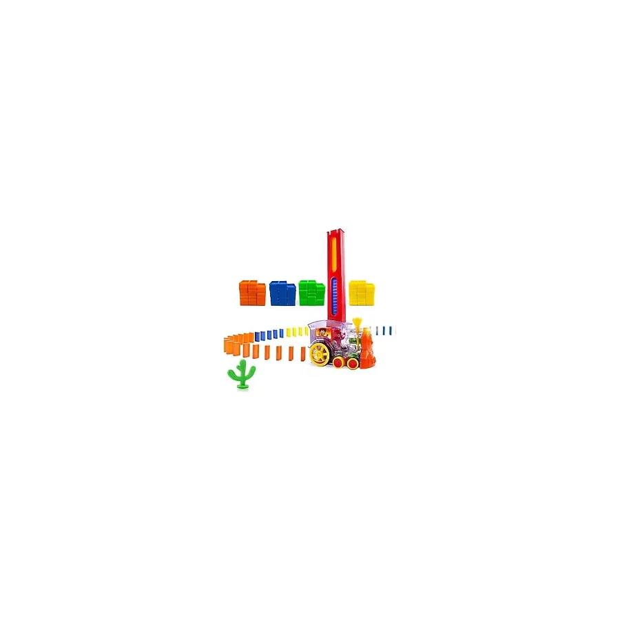 Domino Taşları Dizen Pilli Tren Brick Toys Oyuncak