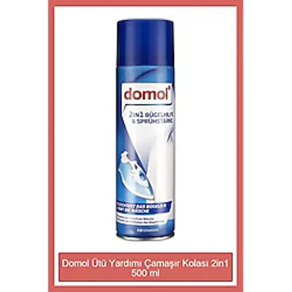 Domol 2in1 Ütü Yardımı & Çamaşır Kolası 500 ml Pratik Kullanım İçin Ütüleme Kolaylaştırıcı