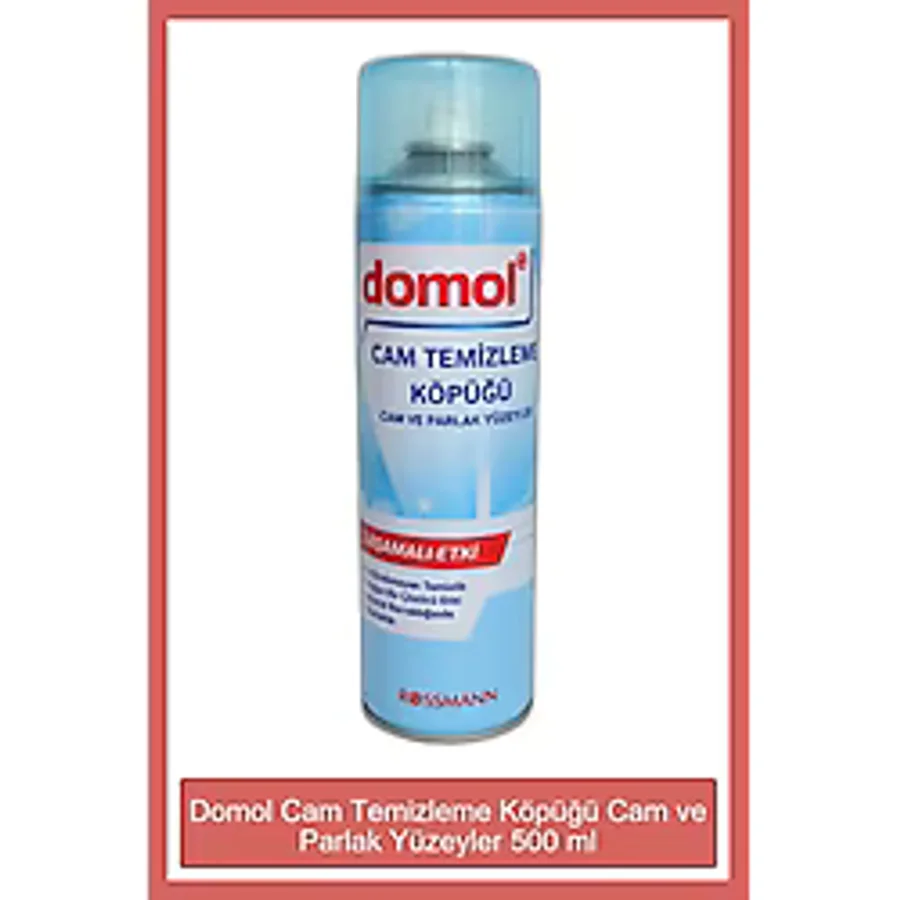 Domol Ferah Kokulu Cam Temizleme Köpüğü 500 ml - Cam ve Parlak Yüzeyler için Lekesiz Temizlik