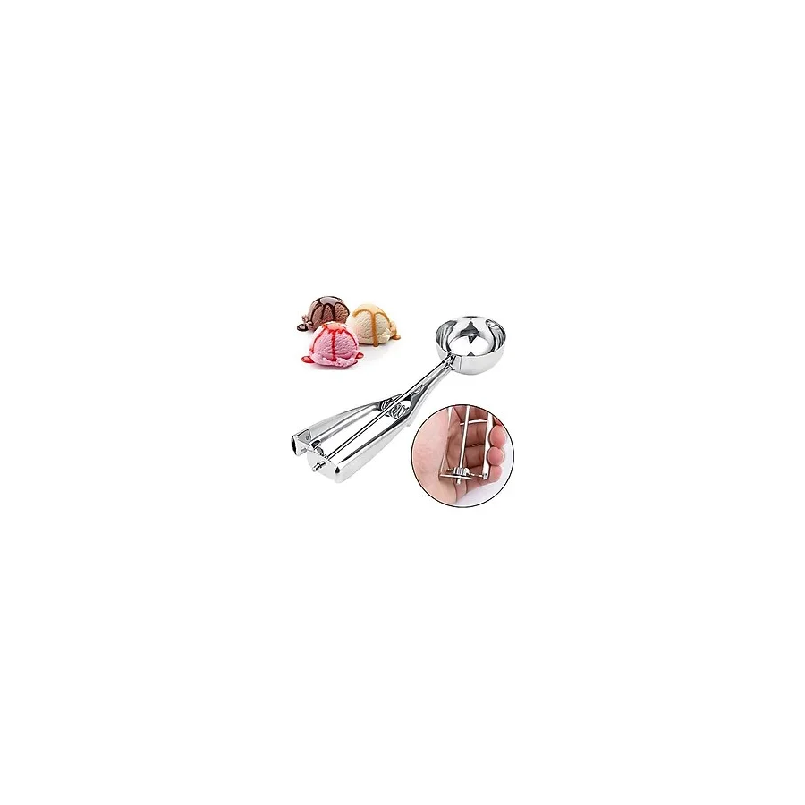Dondurma ve Helva Servis Kaşığı Büyük Boy 22X5 cm - Gümüş