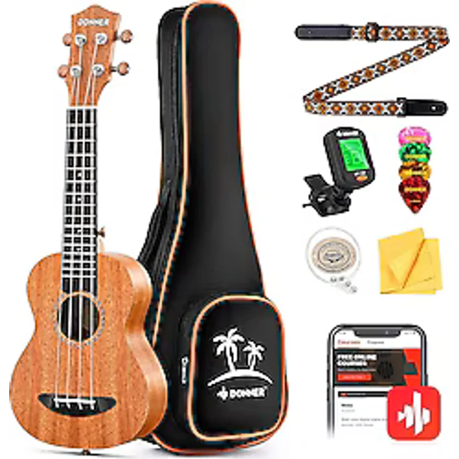 Donner Duc 100 Mahogany Concert Ukulele Seti