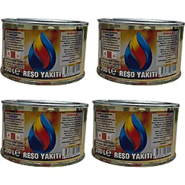 Dore Home Reşo Yakıtı 200 gr - Kokusuz Dumansız Mavi Alev Isıtıcı Yakıt Mangal, Soba, Şömine, Kamp ve Barbekü Tutuşturucu - 4 Adet