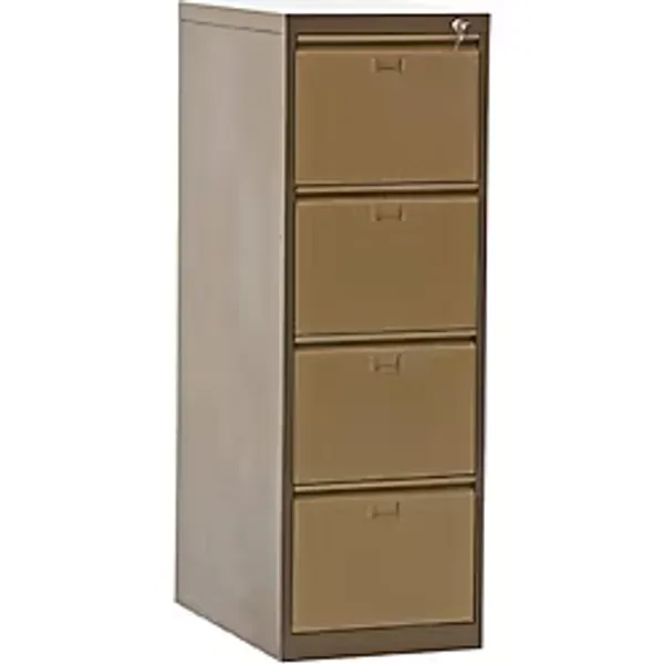 Dört Çekmeceli Çif Renk Metal Kartoteks Askılı Dosya Dolabı