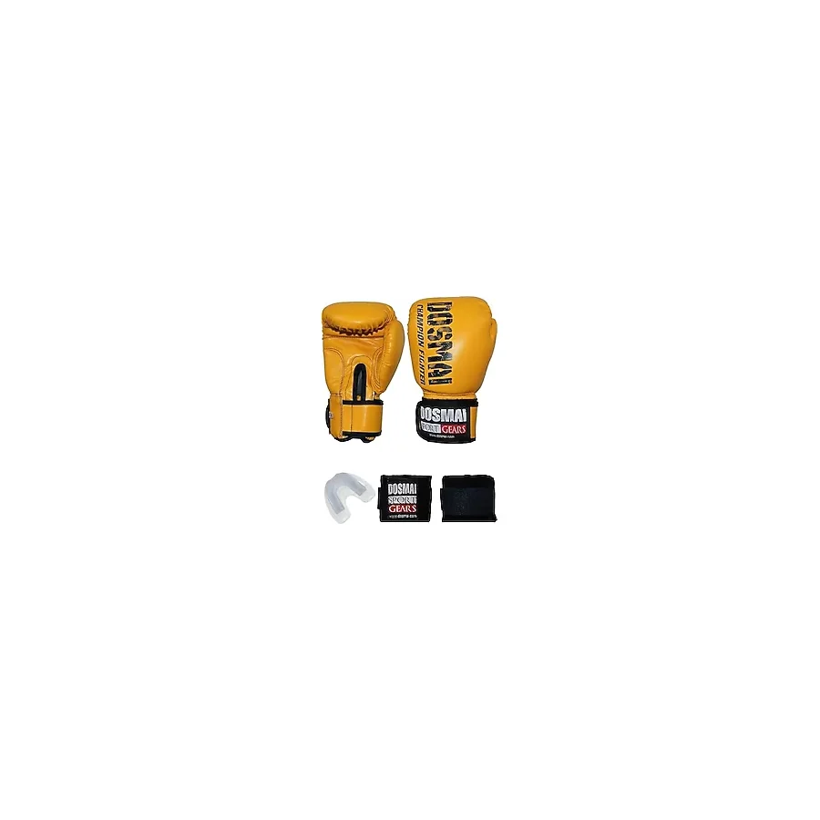 Dosmai Champion Fighter Boks Kick Boks Muay Thai Eldiveni Seti Boks Eldiveni Bandaj Ve Dişlik 3'lü Set (4 Oz)