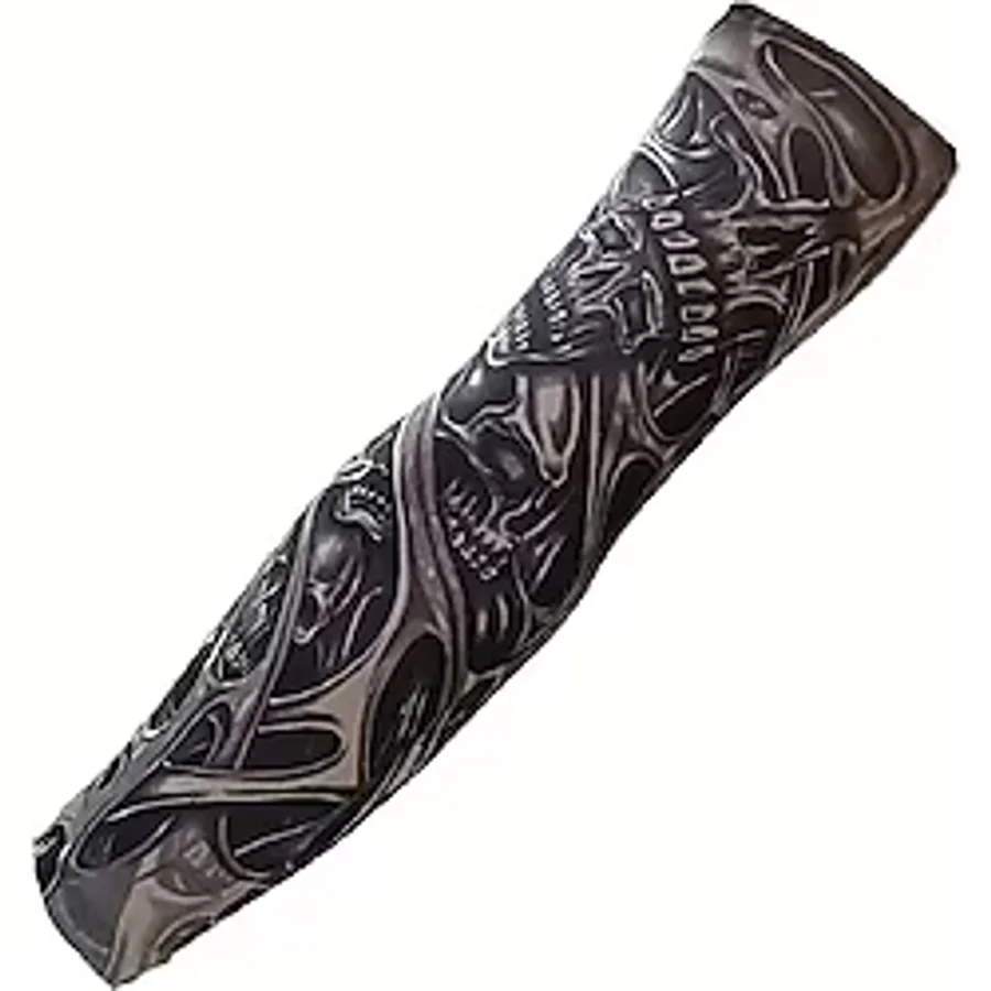 Dövme Desenli Kol Çorabı Unisex Tattoo Kolluk Geçici Dövme Etkili Kolluk - Kaymaz
