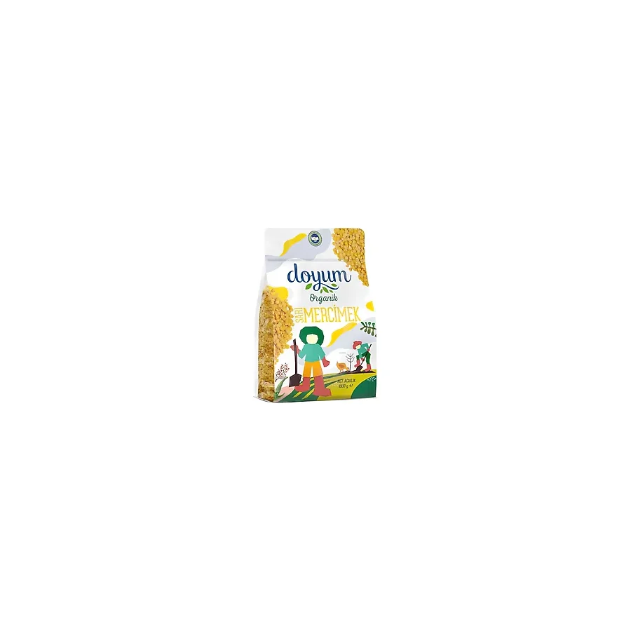 Doyum Organik Sarı Mercimek 1 Kg (6'Li Paket)