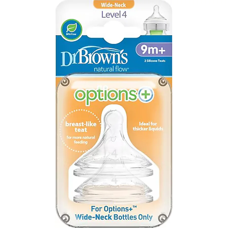 Dr. Browns Geniş Ağız No:4 9 Ay+ 2'li Biberon Emziği