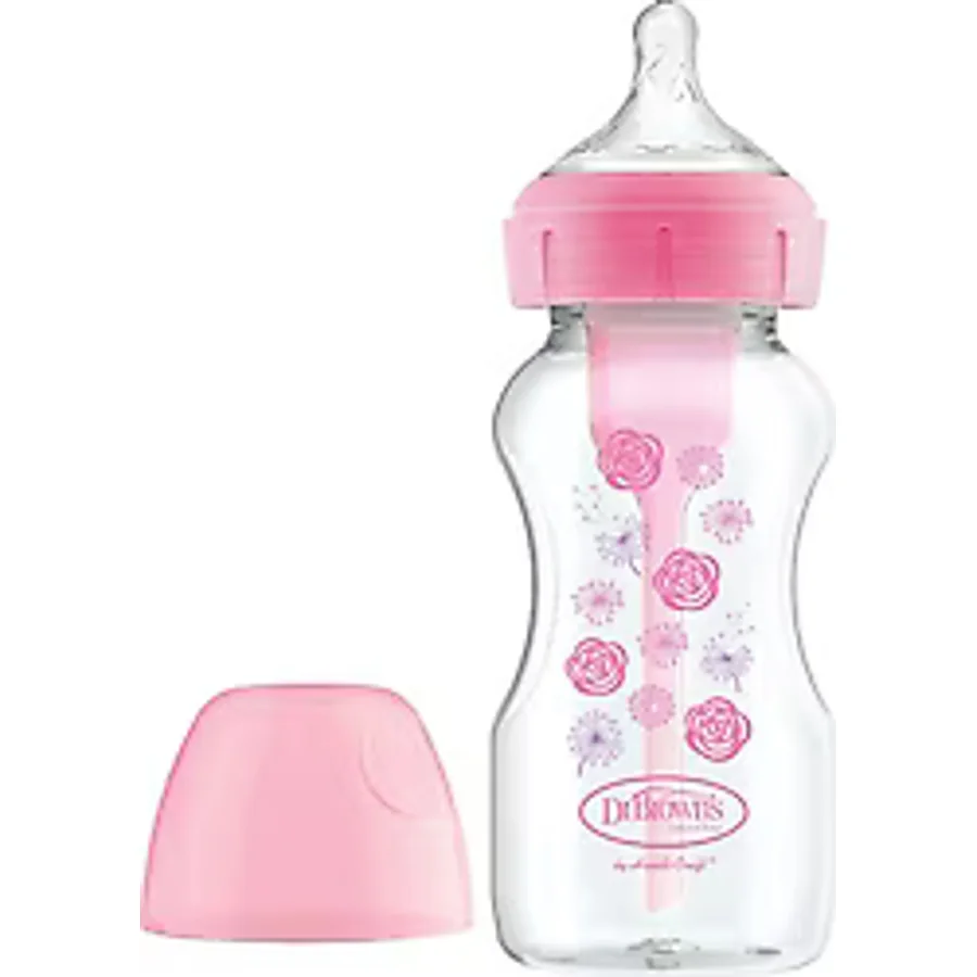 Dr. Browns Geniş Ağız Options+ PP Pembe Desenli Biberon 270 ml