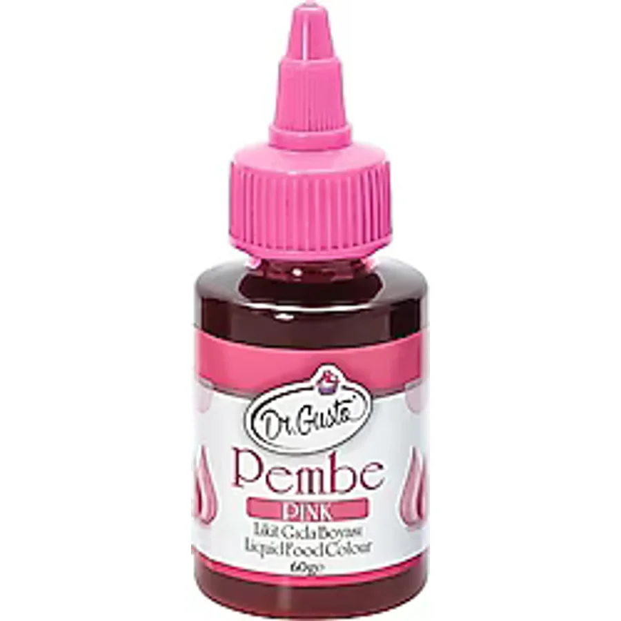 Dr. Gusto Su Bazlı Likit Pembe Gıda Boyası 60 gr
