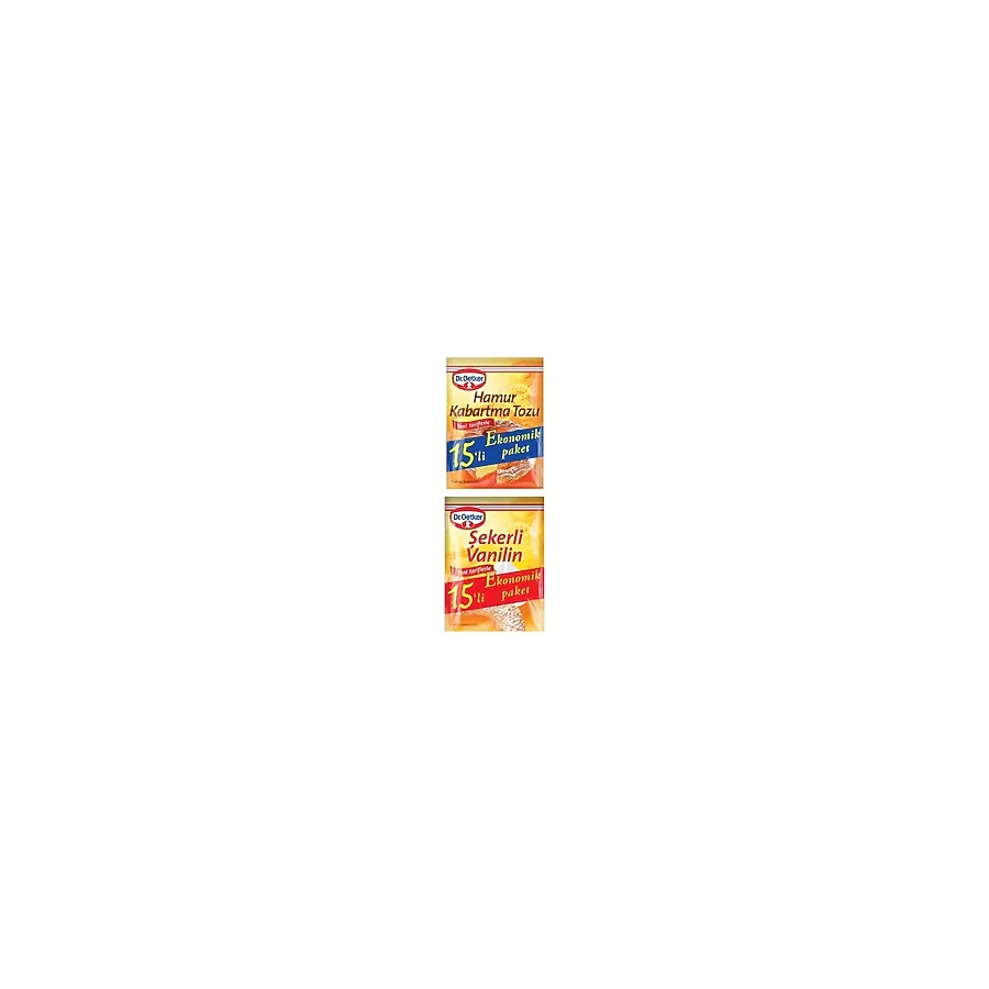Dr. Oetker 15'li Set 15 Şekerli Vanilin + 15 Hamur Kabartma Tozu