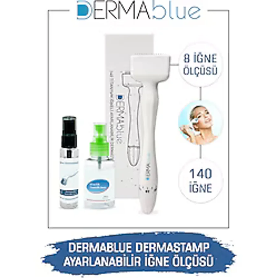 Dr.Pen Dermablue Ayarlanabilir Dermastamp Titanyum 140 Iğneli Derma Stamp