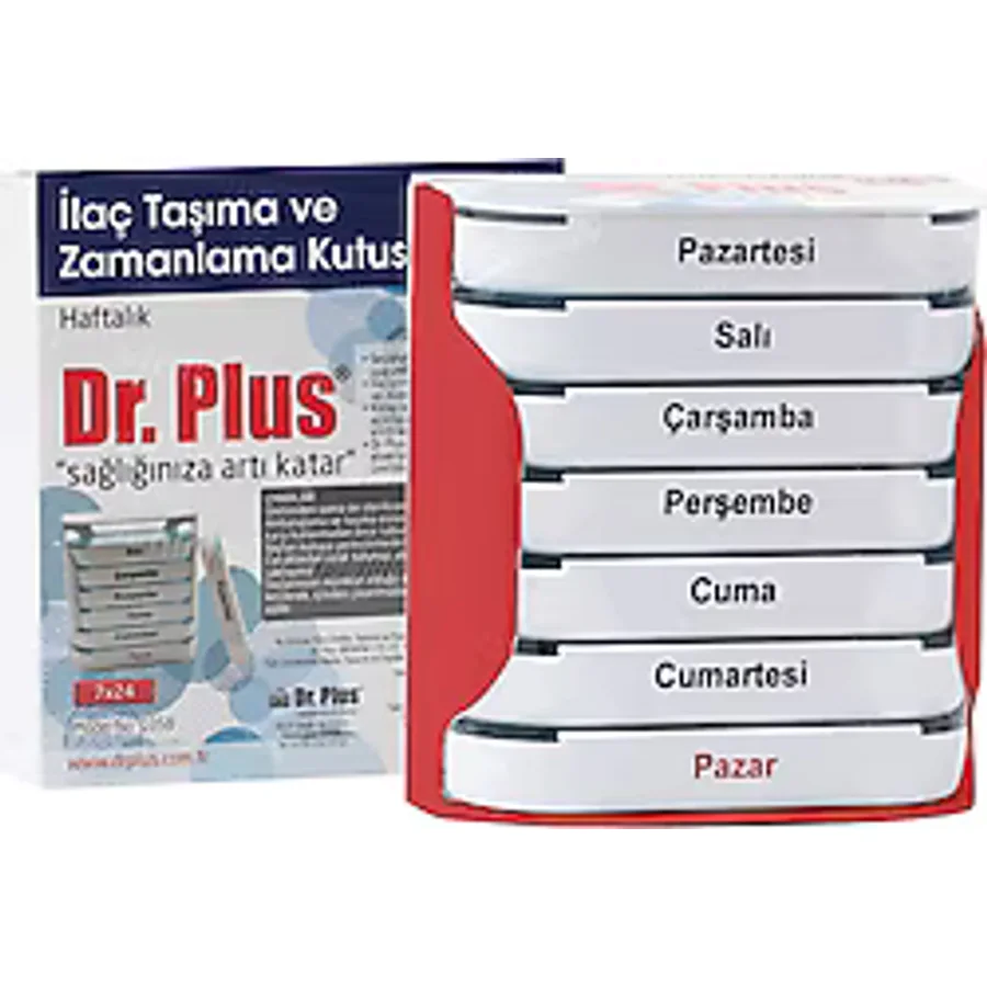 Dr. Plus 7x24 İlaç Saklama ve Zamanlama Kutusu