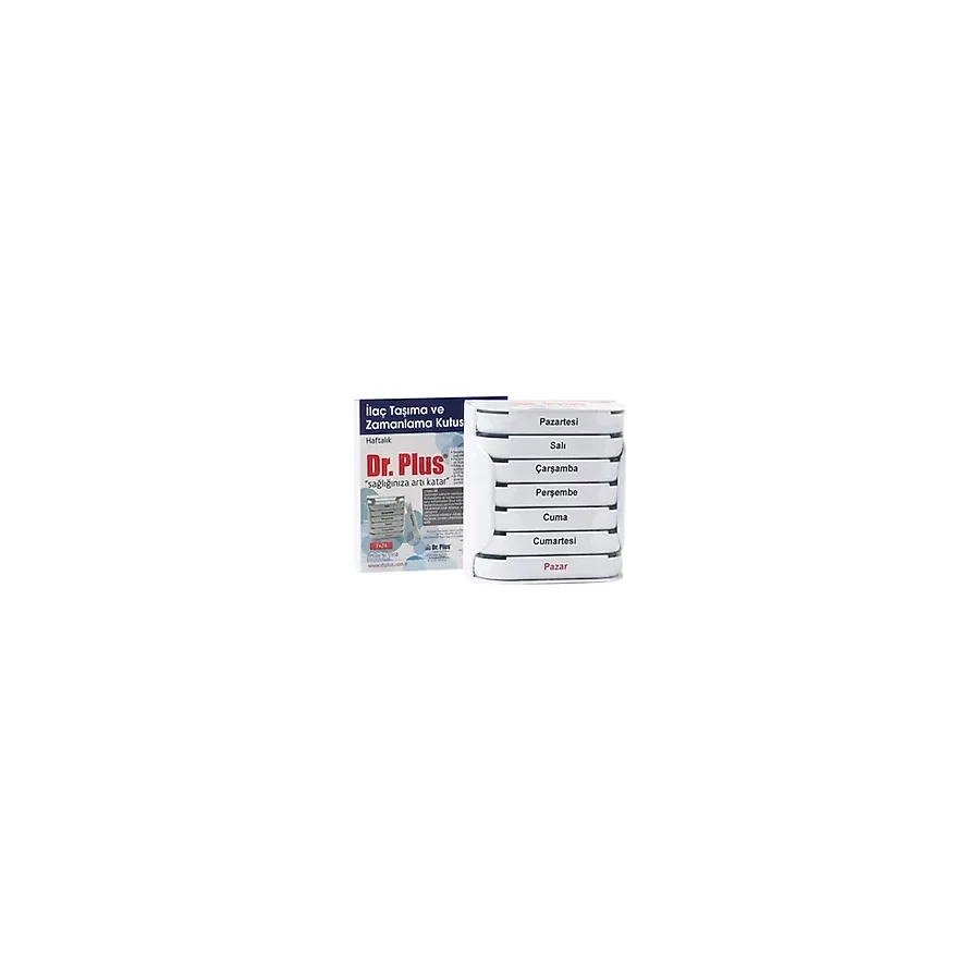Dr Plus İlaç Taşıma ve Zamanlama Kutusu Haftalık 7X24 BEYAZ