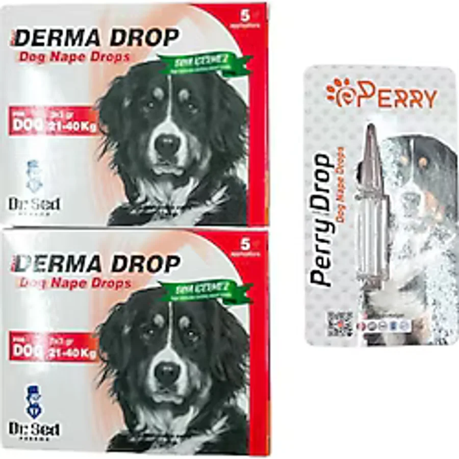 Dr. Sed 21-40 KG Köpekler İçin 2 Kutu Damla + Perry 21-40 KG Köpekler İçin Ense Bit Pire Bakım Yağı