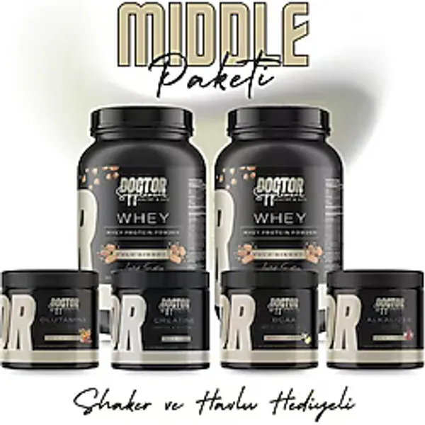 Dr. Supplement Orta(Middle) Paket - Whey, Glutamıne, Creatıne, Bcaa, Alkalızer - 6 LI PAKET