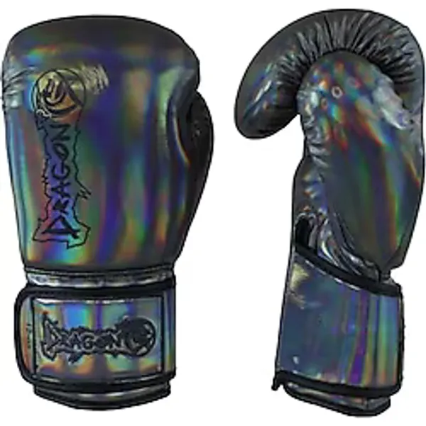 Dragon 30134-P Glossy Boks Eldiveni Parlak Gri Kick Boks Muay Thai Eldiveni (8 Oz)