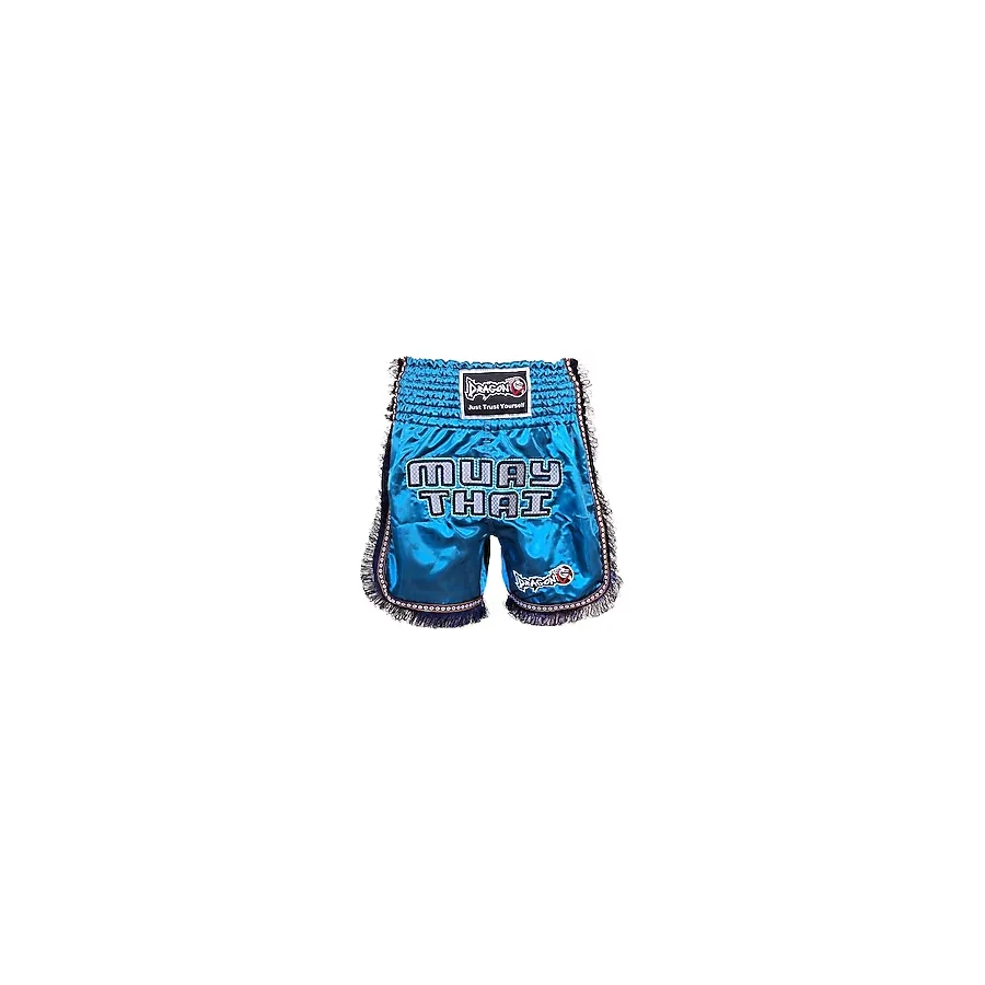 Dragondo Mt3020 Apache Muaythai Şortu Turkuaz Püsküllü Muay Thai Şortu