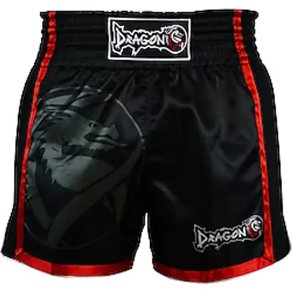 DragonDo MT3092 Muay Thai Kick Boks Şortu Dijital Baskılı Siyah Şort