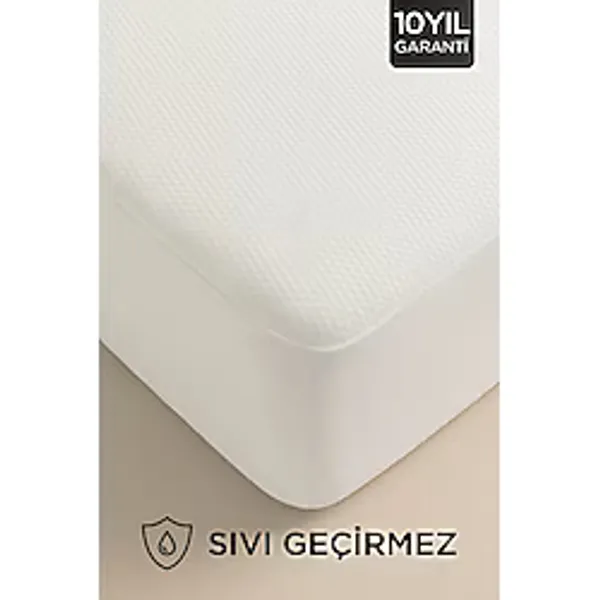 Dream Time Bambu Premium Sıvı Geçirmez Fitted Alez %100 Bambu Ultra Sessiz Yatak Koruyucu - Beyaz - 160 x 200 cm