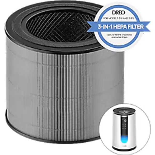 DREO Air Purifier 338S Uyumlu 3 Aşamalı HEPA Yedek Hava Temizleyici Filtresi