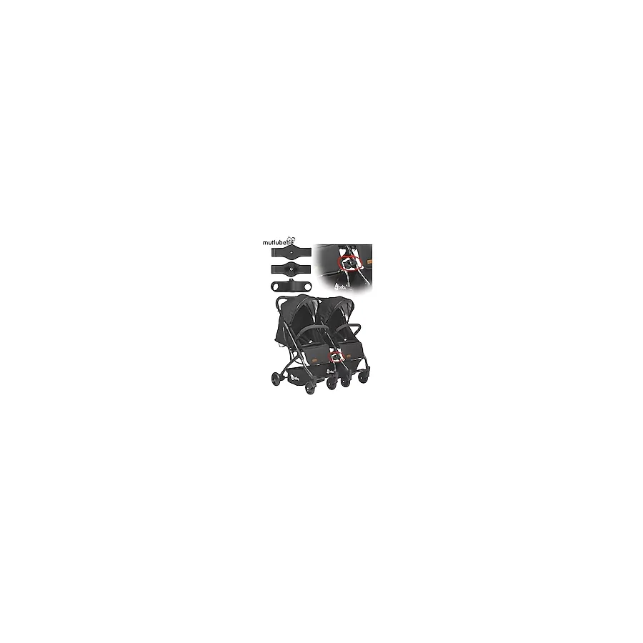 Drone Kabin Bebek Arabası İkiz Bağlantı Aparatı - 4 Baby Drone Bebek Arabalarını Birleştiren Pratik Bağlantı Kiti