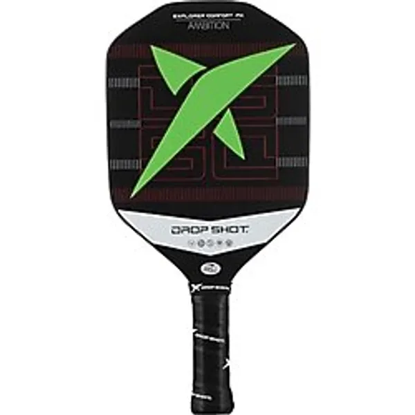Drop Shot Explorer Comfort 2024 - Şok Emici, Mükemmel Kontrol ve Güç ile Pickleball Raketi - Profesyonel Pickeball (Siyah ve Yeşil)