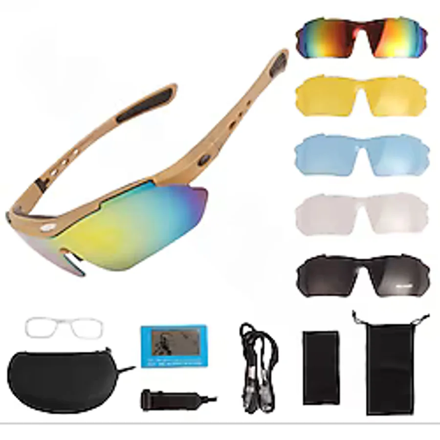 DTULTRA2 Taktikal 5 Lensli Bisiklet Gözlüğü / Polarize Tactical Gözlük / Taktik Gözlük / Airsoft Gözlüğü
